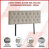 Linen Fabric Queen Bed Deluxe Headboard Bedhead - Beige