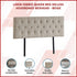 Linen Fabric Queen Bed Deluxe Headboard Bedhead - Beige