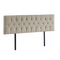 Linen Fabric King Bed Deluxe Headboard Bedhead - Beige