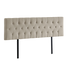 Linen Fabric King Bed Deluxe Headboard Bedhead - Beige