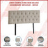 Linen Fabric King Bed Deluxe Headboard Bedhead - Beige