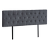 Linen Fabric King Bed Deluxe Headboard Bedhead - Grey