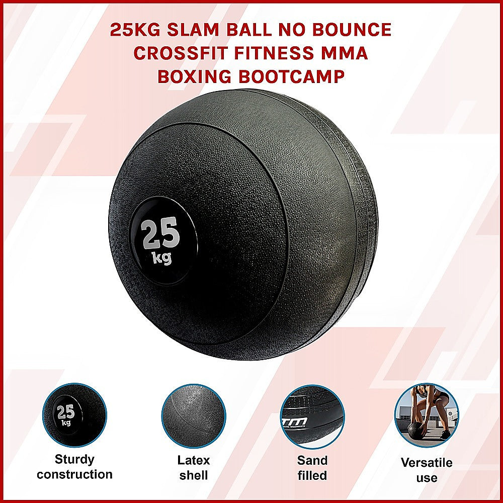 25kg Slam Ball No Bounce Crossfit Fitness MMA Boxing BootCamp