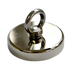 Round Neodymium Fishing Magnet with Countersunk Hole and Eyebolt, 500 LBS pull