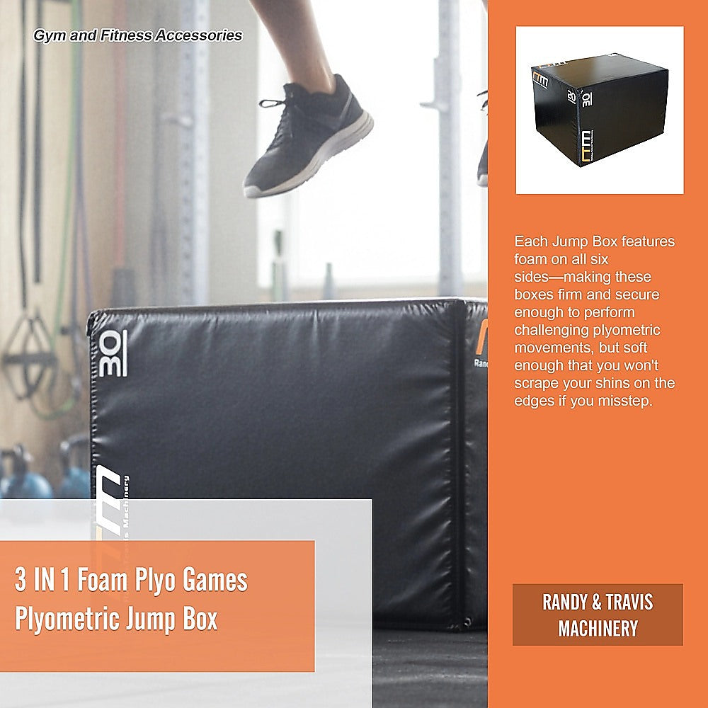 3 IN 1 Foam Plyo Games Plyometric Jump Box