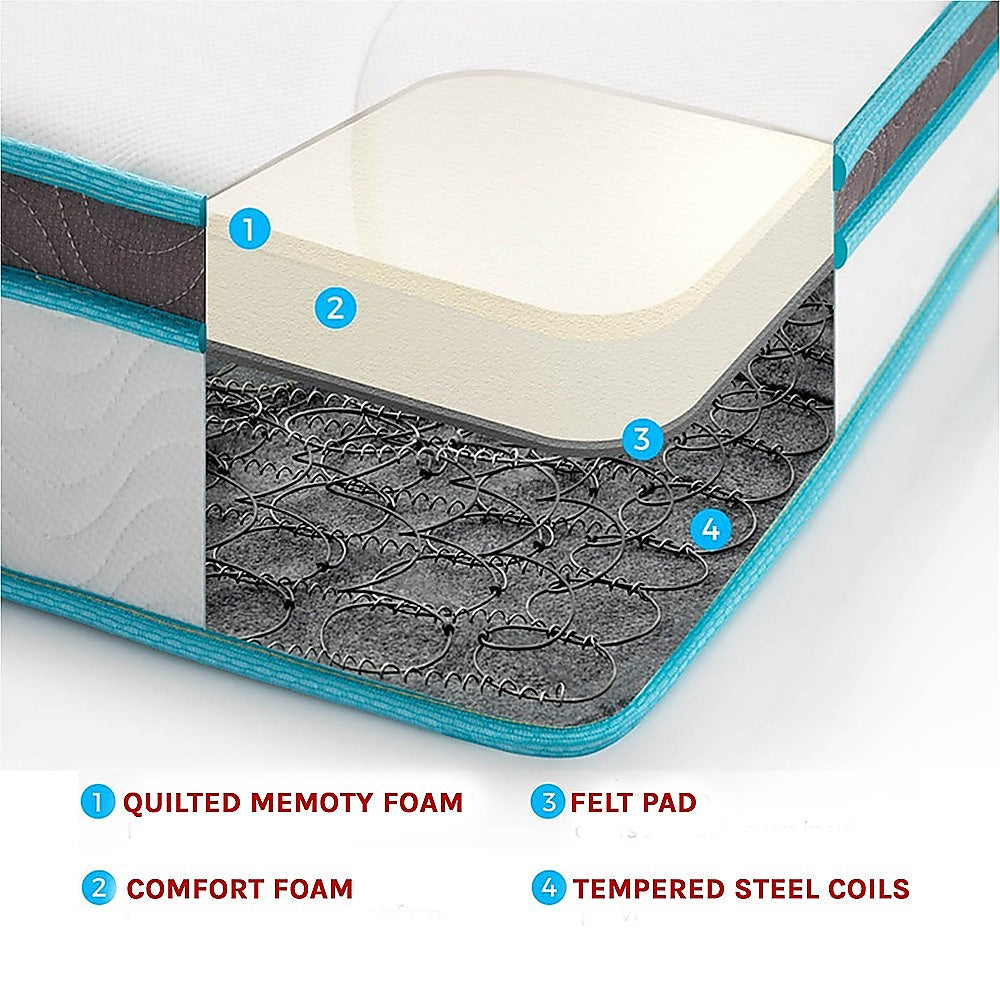 King 20cm Hybrid Mattress – Memory Foam and Innerspring Support