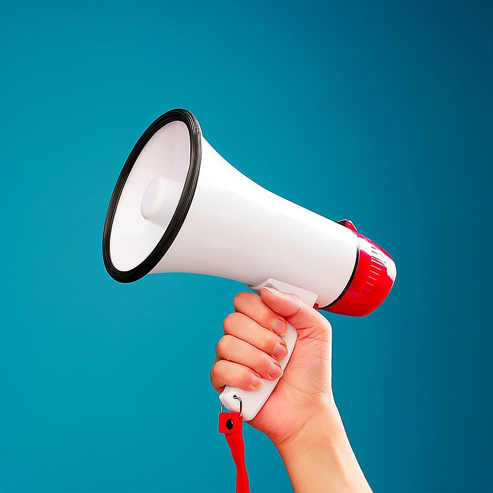 Audio Megaphone 25Watt Bull Horn with Siren