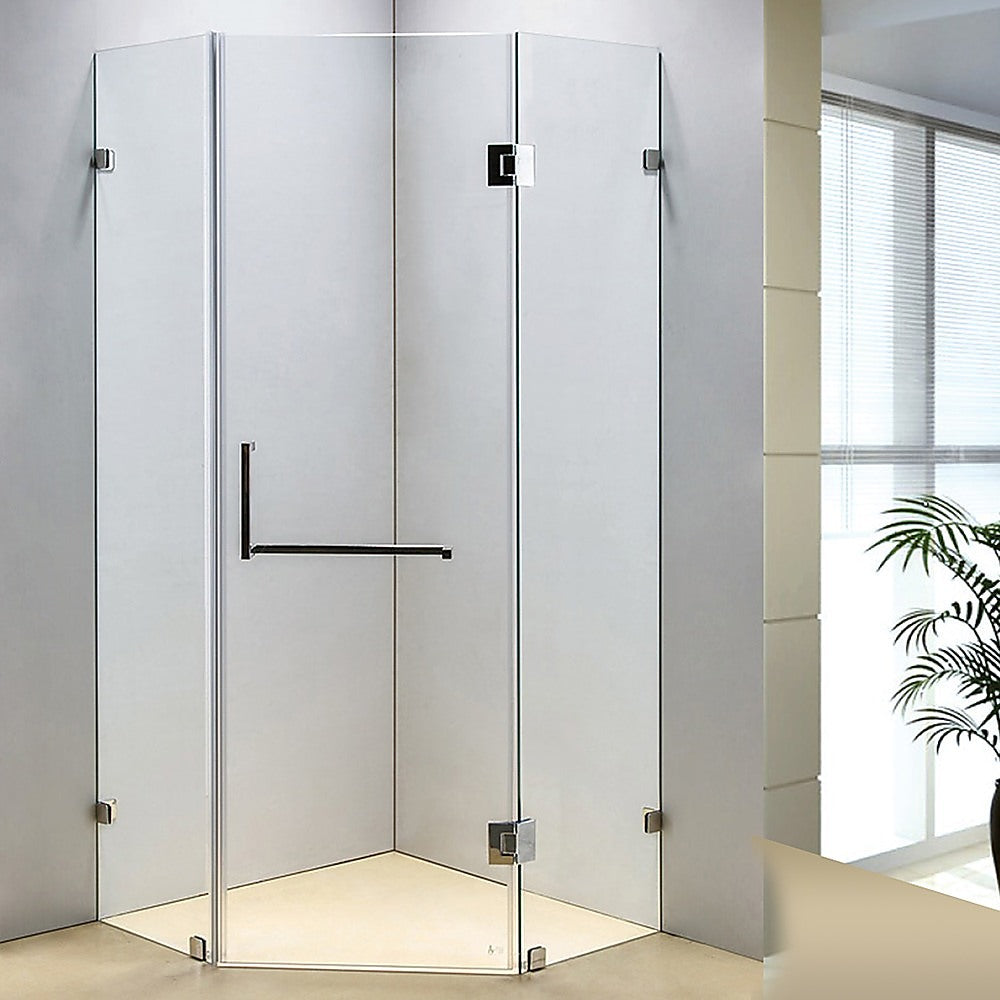 900 x 900mm Frameless 10mm Glass Shower Screen