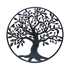 Black Tree of Life Wall Art Hanging Metal Iron Sculpture Garden 99cm