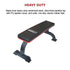 Commercial Flat Weight Lifting Bench, 300kg Rated, Padded Top, Steel Frame