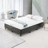 Queen Ensemble Bed Base Platinum Graphite Linen Fabric