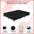 Queen Ensemble Bed Base Midnight Black Linen Fabric