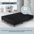 Queen Ensemble Bed Base Midnight Black Linen Fabric