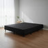 Palermo Queen Ensemble Bed Base Midnight Black Linen Fabric