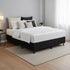 Palermo Queen Ensemble Bed Base Midnight Black Linen Fabric