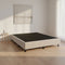 Palermo King Single Ensemble Bed Base Platinum Light Grey Linen Fabric