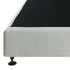 King Single Ensemble Bed Base Platinum Light Grey Linen Fabric