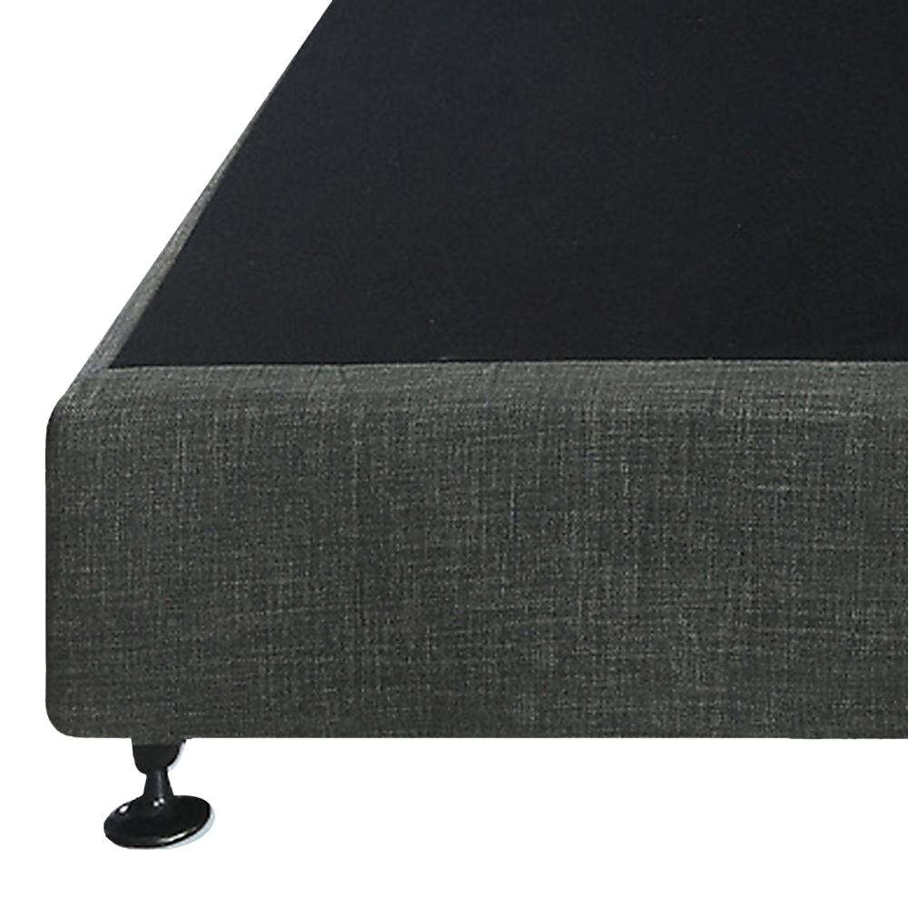 King Ensemble Bed Base Platinum Graphite Linen Fabric