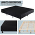 Palermo King Ensemble Bed Base Midnight Black Linen Fabric