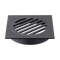 Square Black Floor Grate Drain 110 mm Full Brass Construction