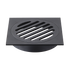 Square Black Floor Grate Drain 110 mm Full Brass Construction