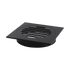 Square Black Floor Grate Drain 110 mm Full Brass Construction