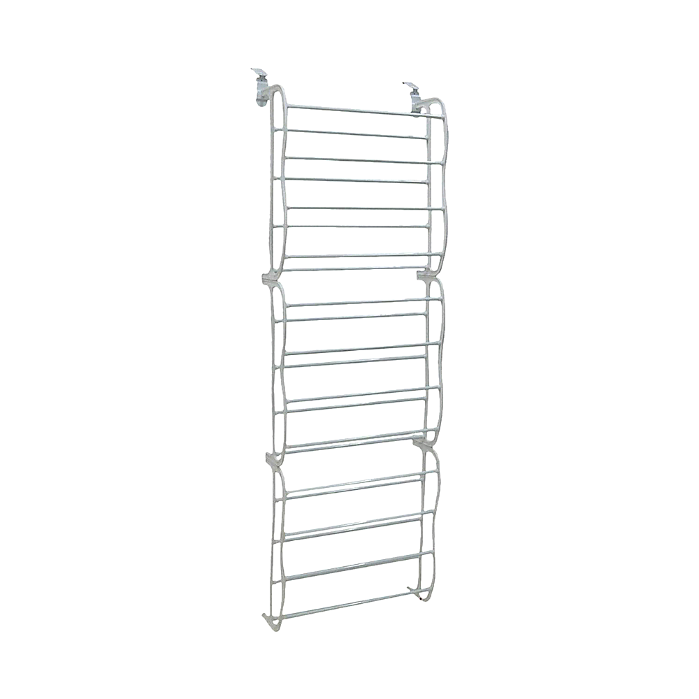 36 Pair Shoe Holder Organiser Over The Door Hanging Shelf Rack Storage Hook