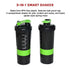 2x Protein Shaker Bottle Set – 3-in-1 Smart Blender Mixer Cup for Gym & Fitness