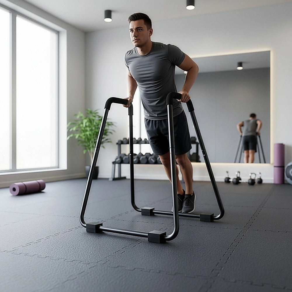 Heavy Duty Parallette Bars – Push Up & Core Strength Training Stands for Home Gym