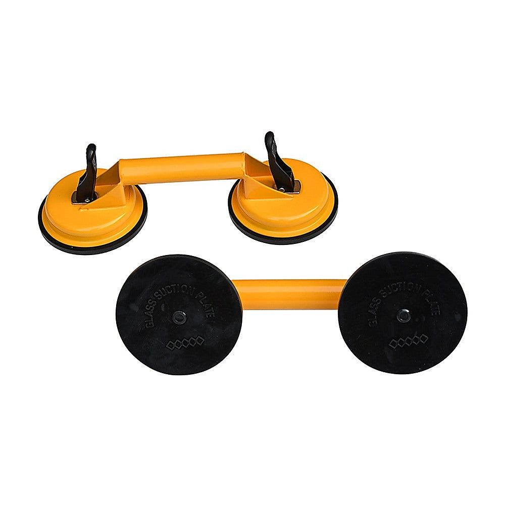 2x 100kg Aluminum Alloy Double Locking Suction Cup Glazer Glass Sucker Lifter