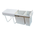 Pull Out Bin Kitchen Double Dual Slide Garbage Rubbish Waste 10L+20L