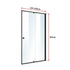 Adjustable Semi Frameless Shower Screen (114~122) x 195cm Australian Safety Glass