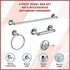 4 Piece Towel Bar Set Bath Accessories Bathroom Hardware