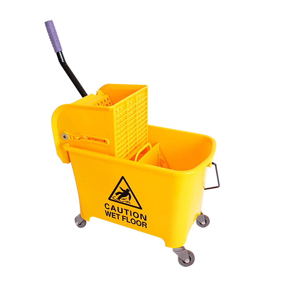 20L Deluxe Mop Wringer Bucket Side Press Janitor Commercial Cleaning