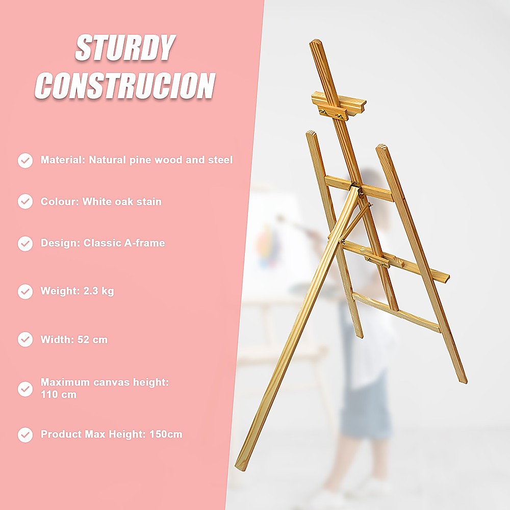 Pine Wood Easel Artist Art Display Painting Shop Tripod Stand Wedding