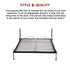 Palermo Queen Size Wall Bed Mechanism Hardware Kit Diamond Edition