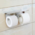 Stainless Steel Double Toilet Paper Holder Towel Roll Tissue Rack Storage Shelf