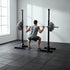 Adjustable Squat Rack Pair Steel Barbell Bench Press Stands Gym Home