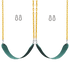 2 Pack Swings Seats Heavy Duty 66" Chain Plastic Coated Playground Swing