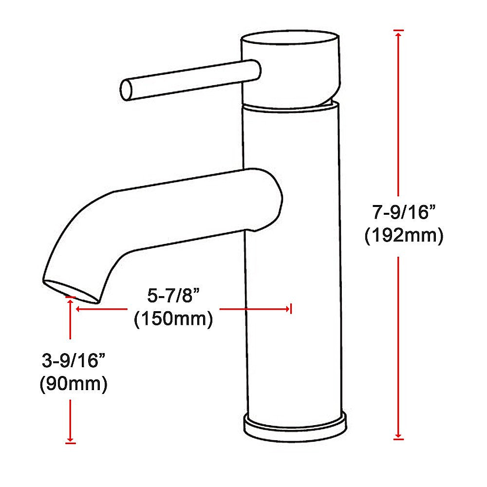 Solid Brass Bathroom Basin Mixer Tap, WELS 5-Star, Matte Black