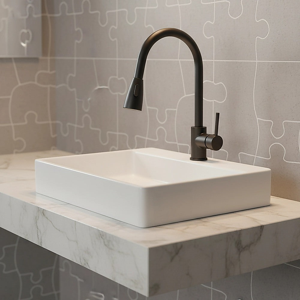 Basin Mixer Pull-Down Tap Faucet -Kitchen Laundry Bathroom Sink