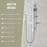 Hand Held Shower Rail Soap Dish Bathroom Set