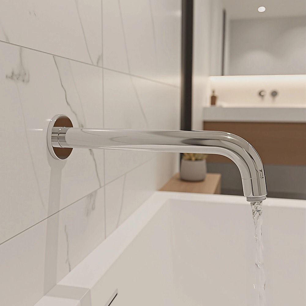 220mm Bath Spout Polished Chrome Ultra Modern Bathroom Tapware