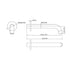 220mm Bath Spout Polished Chrome Ultra Modern Bathroom Tapware