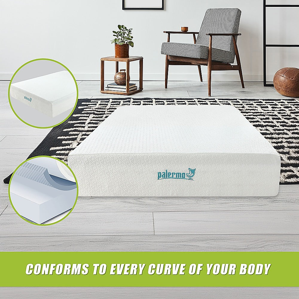Queen 30cm Green Tea Memory Foam Mattress – Cooling Comfort with CertiPUR-US® Certified Foam