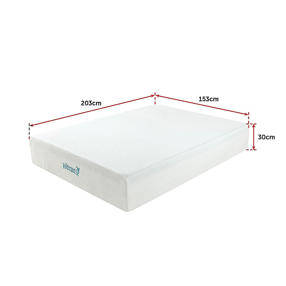 Queen 30cm Green Tea Memory Foam Mattress – Cooling Comfort with CertiPUR-US® Certified Foam
