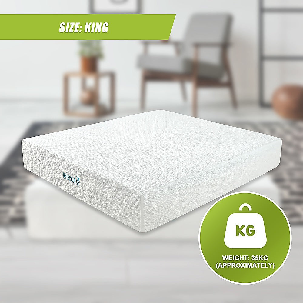King 30cm Green Tea Memory Foam Mattress – Cooling Comfort with CertiPUR-US® Certified Foam