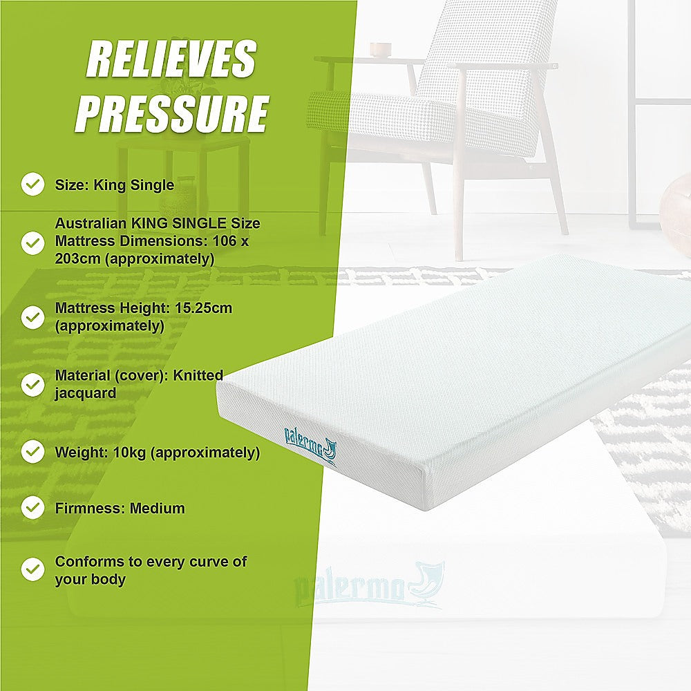 King Single Green Tea Memory Foam Mattress – Cooling Comfort with CertiPUR-US® Certified Foam