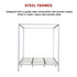 4 Four Poster King Bed Frame