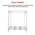 4 Four Poster King Bed Frame